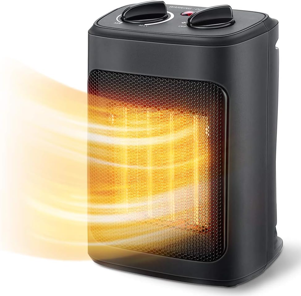 Aikoper 1500W ceramic tower space heater with remote control